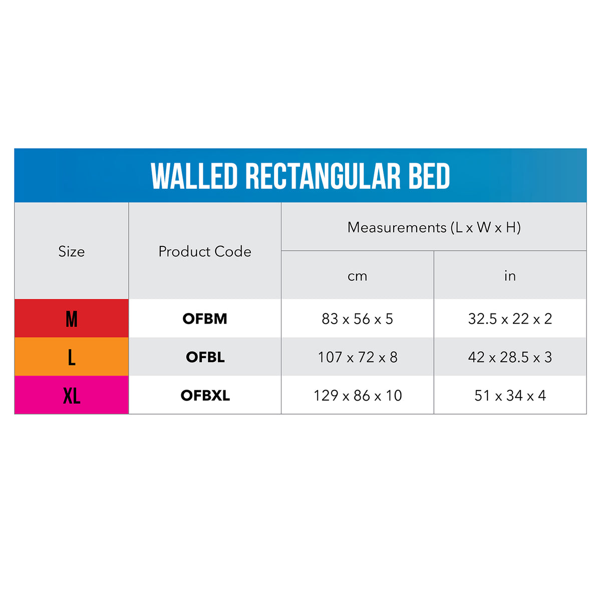 Rogz Flat Rectangular Bed