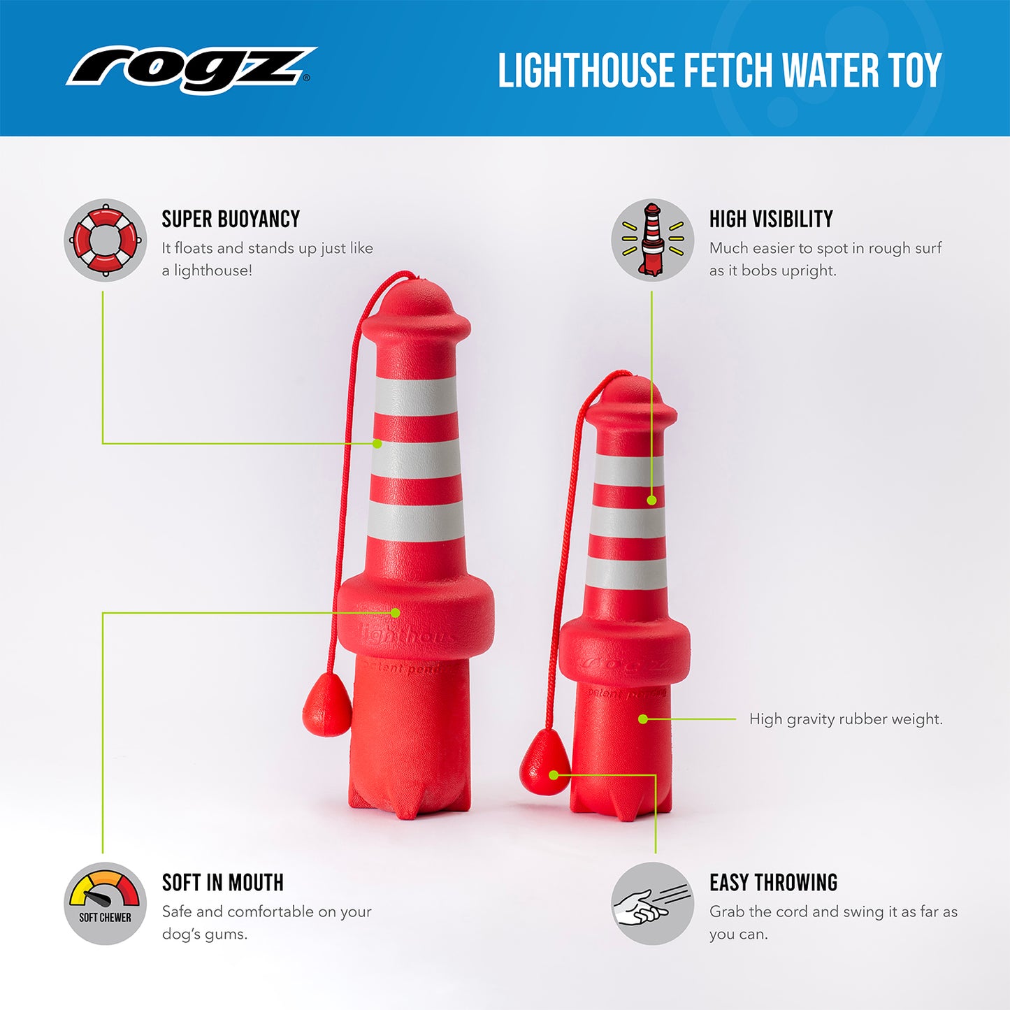 Rogz LightHouse Fetch Water Toy