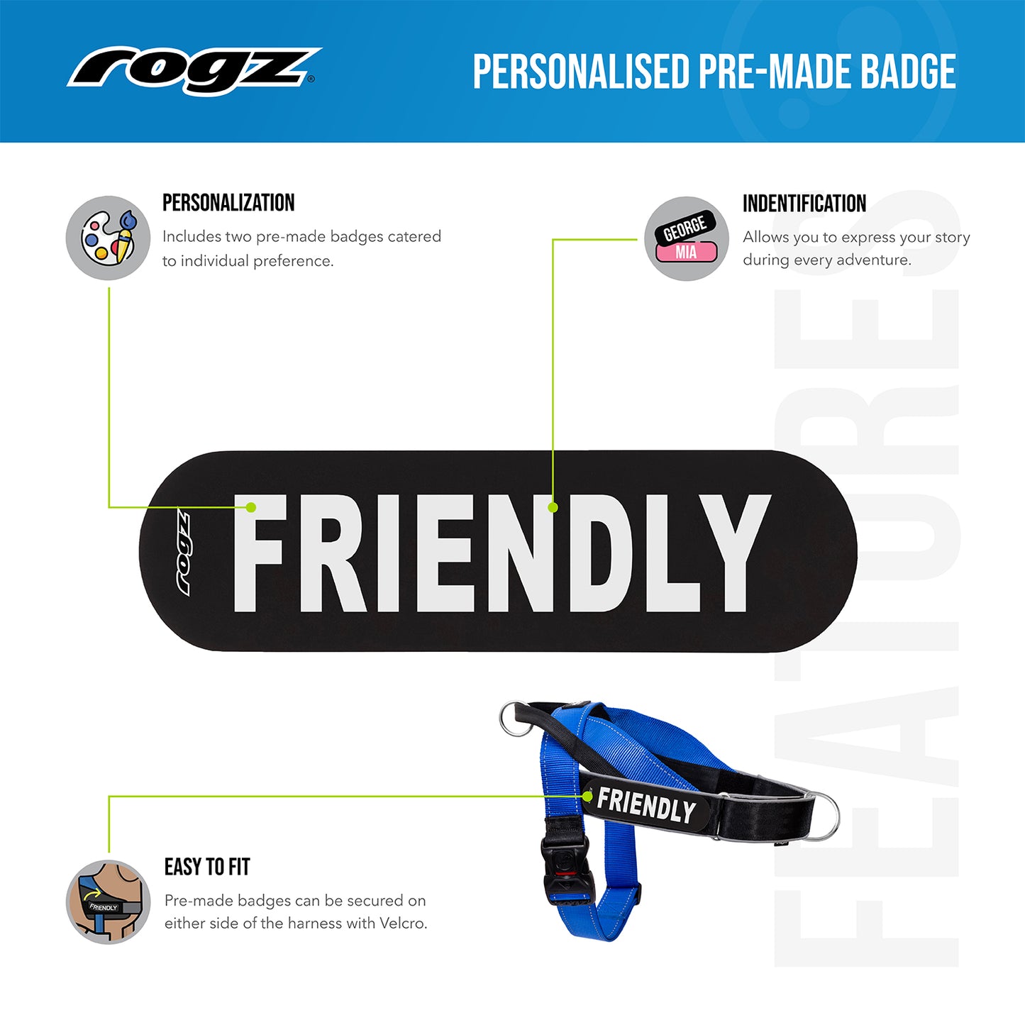 Rogz Personality Plus Colour Badges