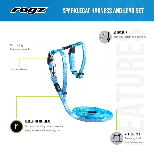 Rogz SparkleCat Control Harness and Lead