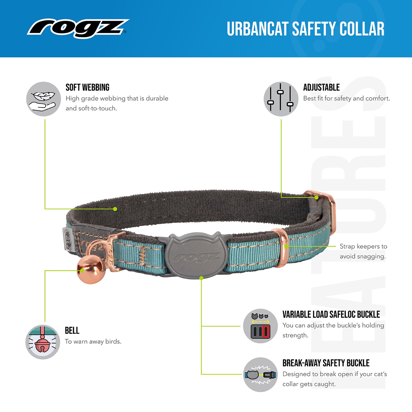Rogz UrbanCat Safety Collar
